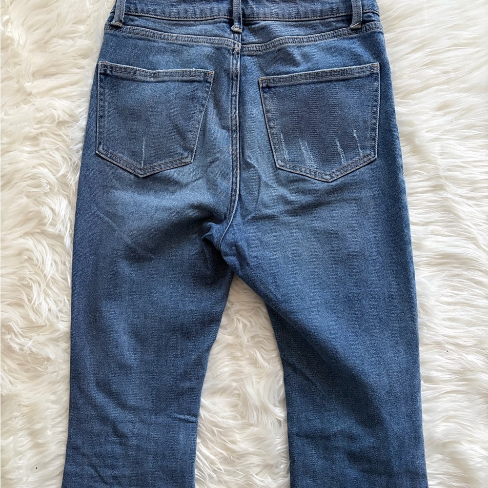 AFRM High Rise Distressed Flare Jeans - Picture 6 of 7